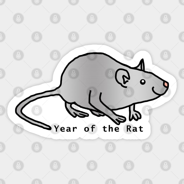 Year of the Rat Sticker by ellenhenryart